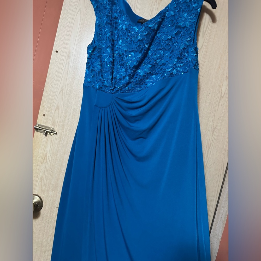 Connected apparel blue sparkle dress